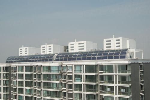 海尔平板太阳能助高层建筑用户集体抗冻